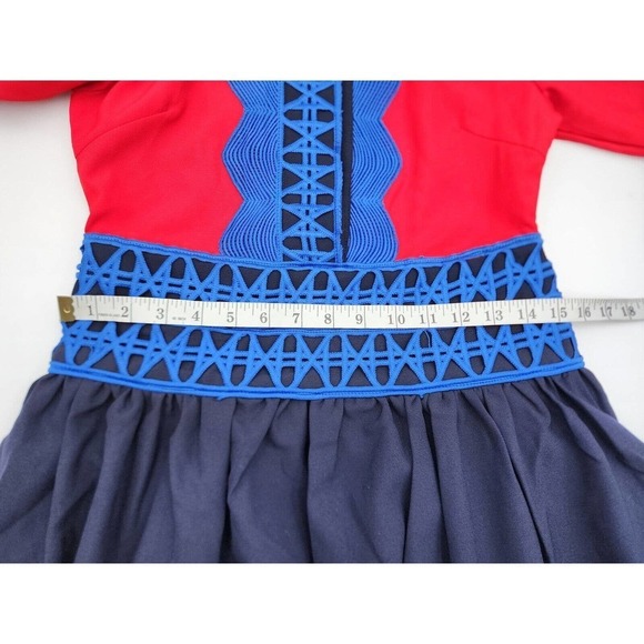 UNE-fluer Boho Shirt Dress Knee Length Embroidery Cut Women's Size Small - Picture 7 of 10